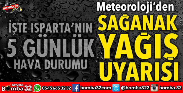 METEOROLOJİDEN SAĞANAK YAĞIŞ UYARISI