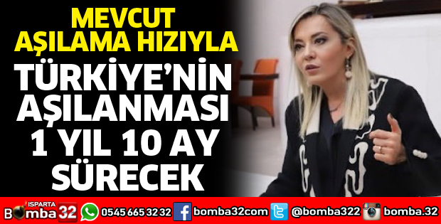 Mevcut aşılama hızıyla Türkiye’nin aşılanması 1 yıl 10 ay sürecek