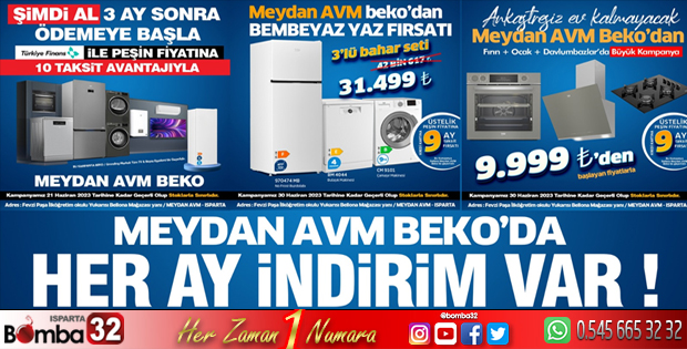 Meydan AVM Beko'da her ay indirim var!