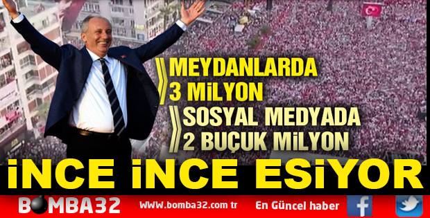 MEYDANLARDA 3  MİLYON SOSYAL MEDYADA 2,5 MİLYON