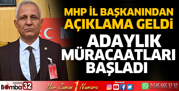 MHP İl Başkanı Topçu'dan aday başvuruları açıklaması