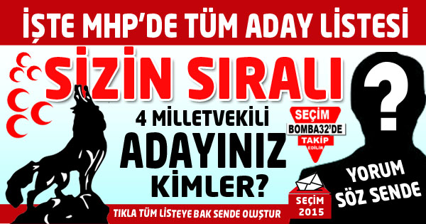 MHP Isparta Milletvekili Adayları Sizce Kim Olmalı?
