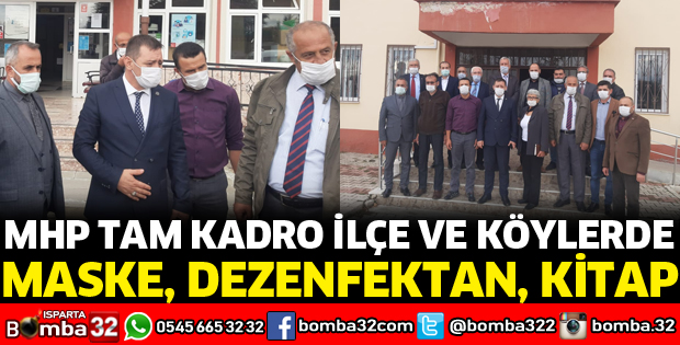 MHP TAM KADRO OKULLARA MASKE VE DEZENFEKTAN DAĞITIYOR