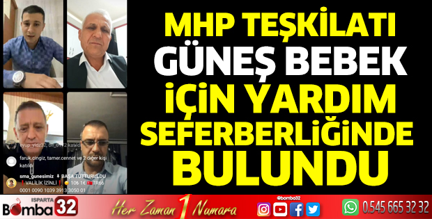 MHP teşkilatı Güneş bebek için bir araya geldi