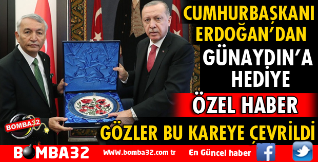 MHPLİ BELEDİYE BAŞKANI CUMHURBAŞKANININ ELİNDEN HEDİYE ALDI