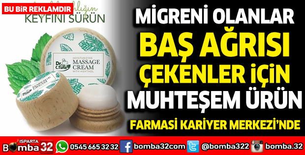 Migreni olanlar, baş ağrısı çekenler için muhteşem ürün Farmasi'de