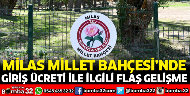 MİLAS MİLLET BAHÇESİ ÜCRETSİZ OLDU