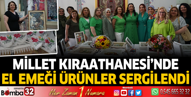 Millet Kıraathanesi’nde el emeği ürünler sergilendi