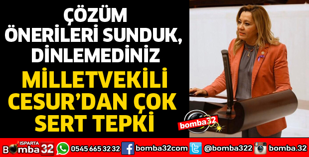 MİLLETVEKİLİ AYLİN CESUR'DAN ÇOK SERT TEPKİ