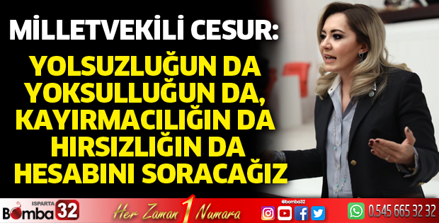 Milletvekili Cesur mecliste konuştu