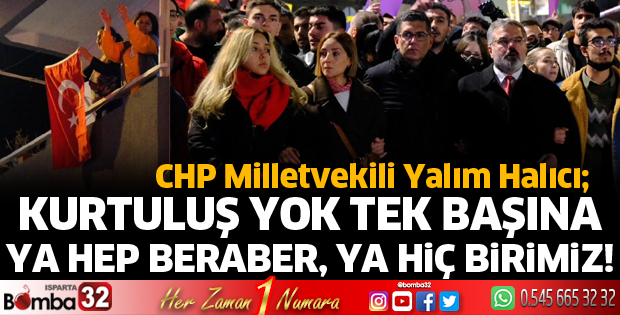 Milletvekili Halıcı Demokrasi Nöbeti Yürüyüşünde konuştu 