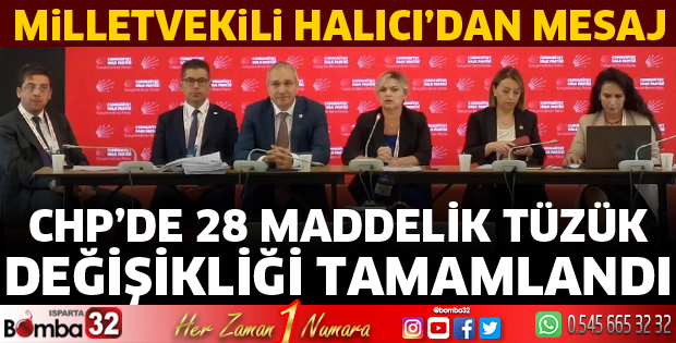 Milletvekili Halıcı’dan tüzük değişikliği mesajı