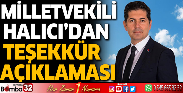Milletvekili Yalım Halıcı'dan teşekkür mesajı