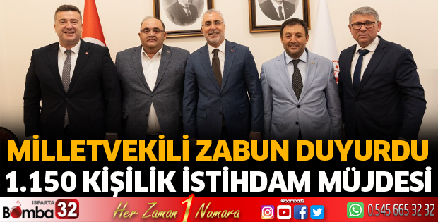 Milletvekili Zabun’dan istihdam müjdesi
