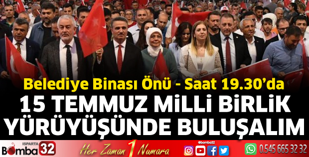 Milli birlik yürüyüşünde buluşalım