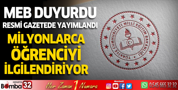 Milli Eğitim Bakanlığı duyurdu! Milyonlarca öğrenciyi ilgilendiren düzenlemeler