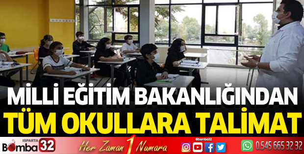 Milli Eğitim Bakanlığından tüm okullara talimat 