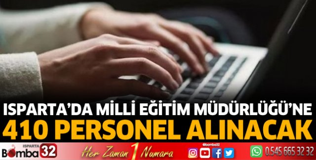 Milli Eğitim Müdürlüğü'ne 410 personel alınacak