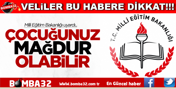 MİLLİ EĞİTİMDEN VELİLERE ÖNEMLİ DUYURU