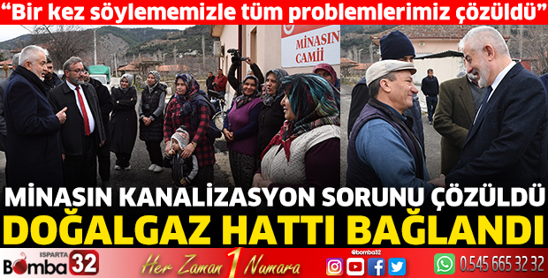 Minasın Küme Evlerin kanalizasyon sorunu çözüldü