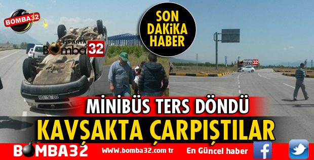 MİNİBÜS İLE OTOMOBİL ÇARPIŞTI