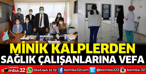 Minik kalplerden sağlıkçılara vefa