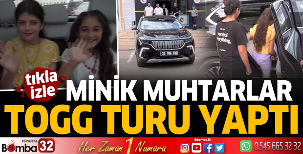 Minik muhtarlar TOGG turu yaptı