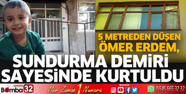 Minik Ömer sundurma demiri sayesinde kurtuldu