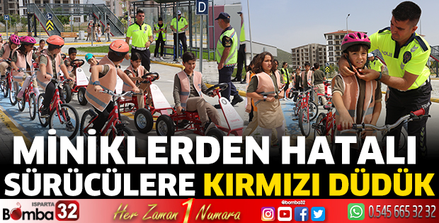 Miniklerden hatalı sürücülere kırmızı düdük