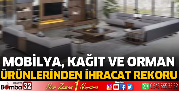 Mobilya, kâğıt ve orman ürünlerinden ihracat rekoru