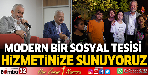 Modern bir sosyal tesisi hizmetinize sunuyoruz