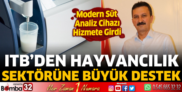 Modern süt analiz cihazı hizmete girdi
