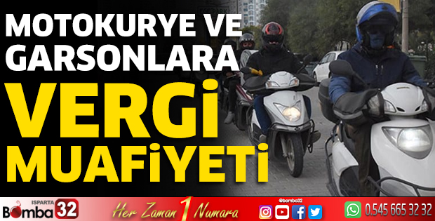 Motokurye ve garsonlara vergi muafiyeti