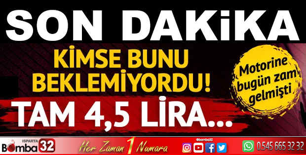 MOTORİNE ZAM GELİYOR