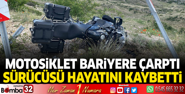 Motosiklet bariyere çarptı sürücüsü hayatını kaybetti 