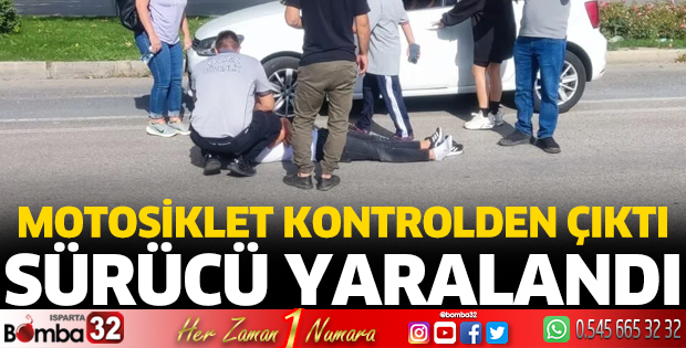 Motosiklet devrildi