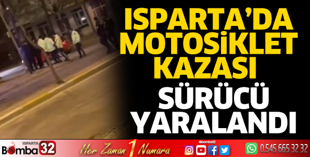 Motosiklet devrildi sürücüsü yaralandı 