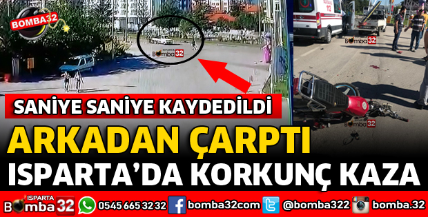 MOTOSİKLET HAFİF TİCARİ ARACA ARKADAN ÇARPTI