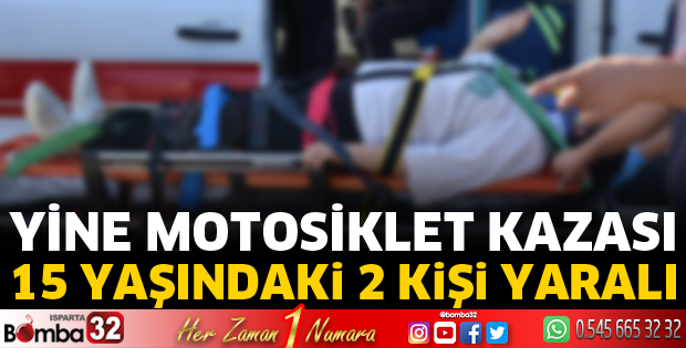 Motosiklet kazasında 2 yaralı 