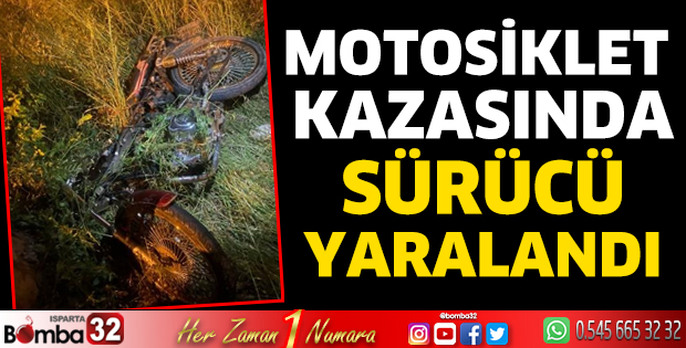 Motosiklet kazasında sürücü yaralandı