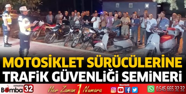 Motosiklet sürücülerine trafik güvenliği semineri