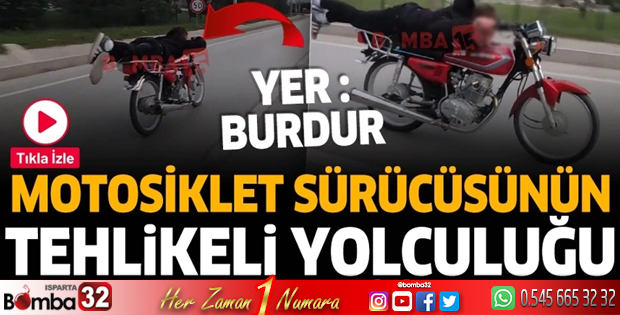 Motosiklet sürücüsünün tehlikeli yolculuğu