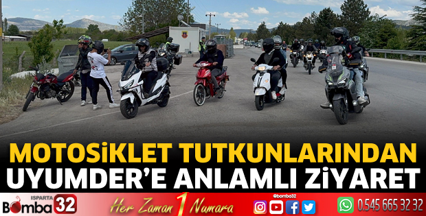 Motosiklet tutkunlarından UYUMDER’e anlamlı ziyaret