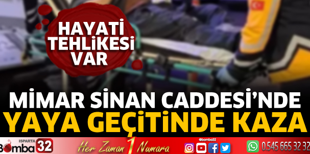 Motosiklet yayaya çarptı 