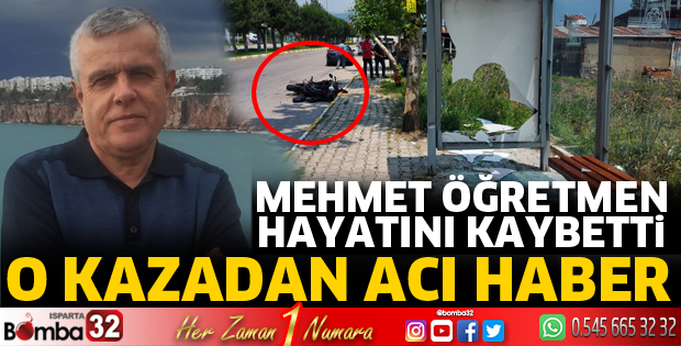 Motosikletin çarptığı öğretmen öldü