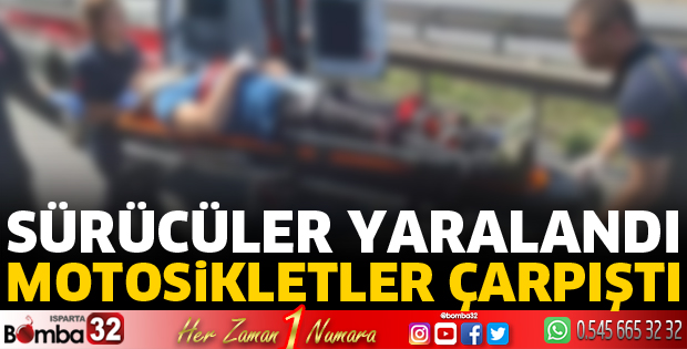 Motosikletler çarpıştı