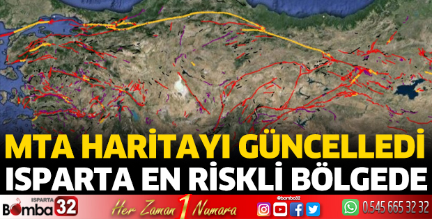 MTA haritasına göre Isparta en riskli bölgede