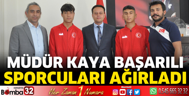 Müdür Kaya başarılı sporcuları ağırladı