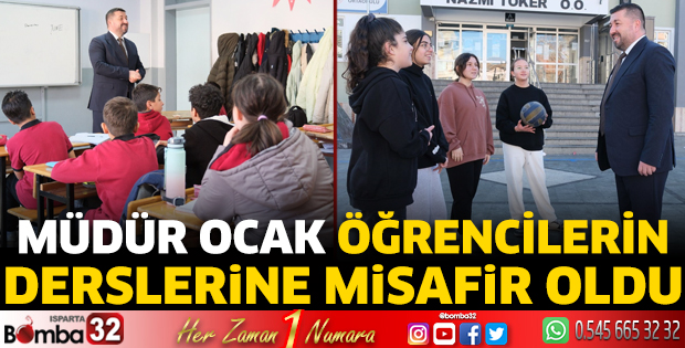 Müdür Ocak öğrencilerin derslerine misafir oldu