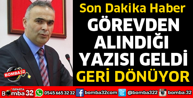 MÜDÜR YILDIRIM'IN GÖREVDEN ALINDIĞI YAZISI GELDİ
